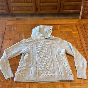 NILS Cozy Knit Sweater with Buttoned Collar SIZE M